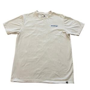 Bird Dogs T-Shirt Men's Med White Crew Neck Big Graphic Logo on Back Activewear